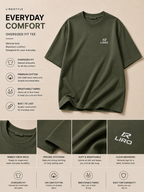 LIROSTYLE Oversized Gym Tee – Heavyweight 240 GSM Cotton