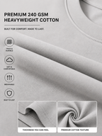 LIROSTYLE Oversized Gym Tee – Heavyweight 240 GSM Cotton